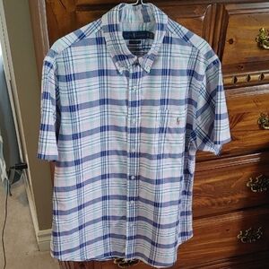 Men's Ralph Lauren Slim Fit Plaid Button Down Shirt XL